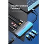 Vention Docking Station TOLHB con HDMI 4K, 3xUSB, USB-C PD, RJ45 y Lector de Tarjetas - Gris